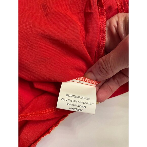 Hello Molly Ruffle Mini dress Red, Sz Small - Picture 4 of 9